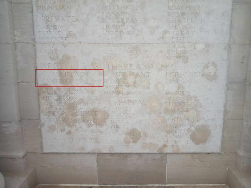 Alexander Cameron memorial